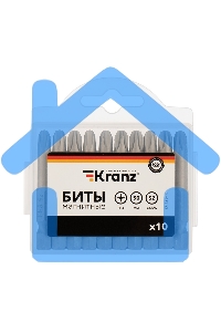 Бита PH3х50 мм для шуруповерта сталь S2 (упак. 10 шт.) Kranz