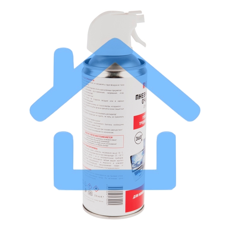Сжатый воздух (пневматический очиститель) DUST OFF, Rexant, 230 мл, аэро, инверторный