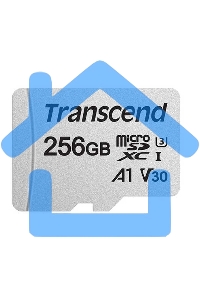 Флеш карта microSD 256Gb Transcend microSDXC Class 10 UHS-I U3, V30, A1, (SD адаптер), TLC