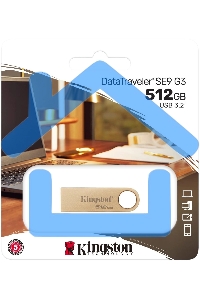 Флешка USB R/W Kingston DataTraveler SE9 DTSE9G3/512 Gb 512 Gb USB 3.0 серебристый