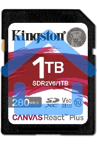 Флеш карта SDXC Kingston SDR2V6/1Tb Canvas React Plus w/o adapter 1Tb