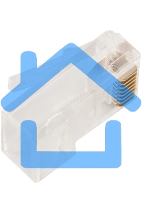Коннектор Lanmaster RJ45 тип EZ, 8P8C, UTP, Cat.5e, универсальный, со вставкой, покрытие 50 микрон,100 шт.