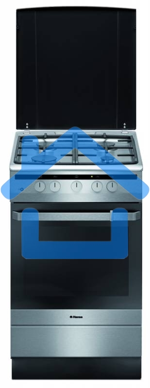 Плита газовая Hansa FCGX62020 серебристый, конфорок 4 шт, духовка 56 л, 60 см x 85 см x 60 см