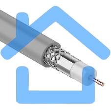 Кабель коаксиальный Rexant RG-8X, 50 Ом, CCS/Al/Al, 75%, бухта 100 м, серый