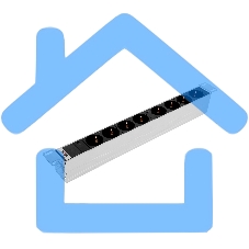 Блок розеток Rem-32 с инд., 8 Schuko, 32A, алюм., 19