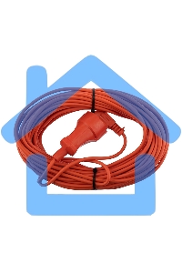 Удлинитель-шнур PROconnect ПВС 2х0.75, 20 м, б/з, 6 А, 1300 Вт, IP20, оранжевый (Сделано в России)