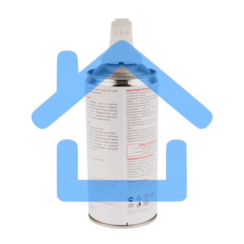 Сжатый воздух (пневматический очиститель) DUST OFF, Rexant, 230 мл, аэро, инверторный