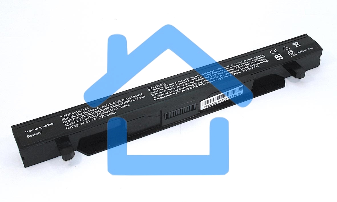 Аккумуляторная батарея для ноутбука Asus GL552VW 14.4V 2600mAh OEM черный