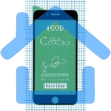 Керамическая пленка (стекло) для Iphone 7/ 8 plus черный