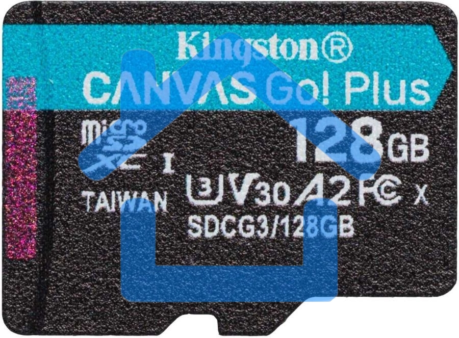 Флеш карта Kingston 128GB microSDXC Canvas Go Plus 170R A2 U3 V30 Single Pack w/o ADP EAN: 740617301243