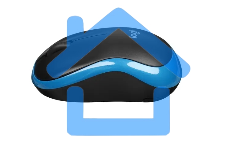 Мышь беспроводная Logitech M185 синий, 1000 dpi, радиоканал, USB, кнопки - 3
