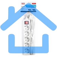 Сетевой удлинитель Buro BU-PS5.5/W 5м (5 розеток) белый (пакет ПЭ)