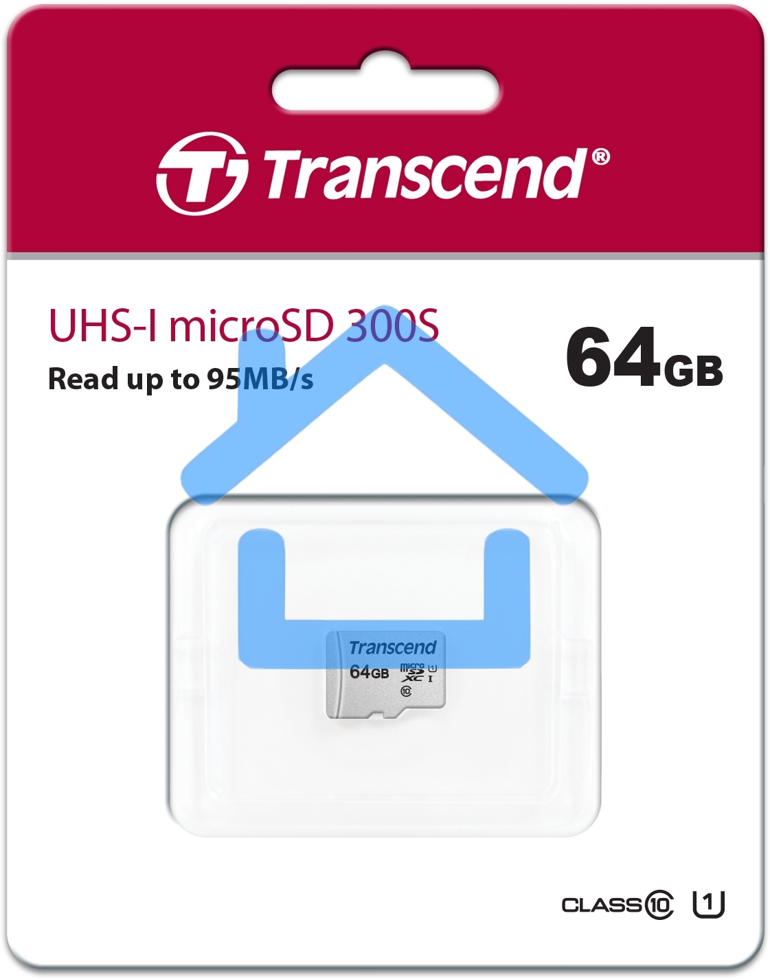 Флеш карта microSD 64Gb Transcend microSDXC Class 10 UHS-I U1, (без адаптера), TLC