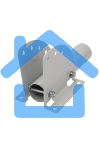 Кронштейн для консольного светильника КР-3.1 накладного монтажа или под бандажную ленту с переменным углом серый (сталь 2 мм, 230х150х150, Ø 57) Rexant