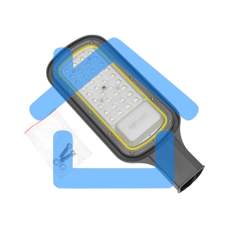 Светильник светодиодный консольный ДКУ 03-30-5000К-Ш-C IP65 черный Rexant