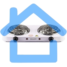 Электрическая плитка Galaxy Line GL 3004, белый, электрическая, 2000 Вт (1000Вт+1000Вт)