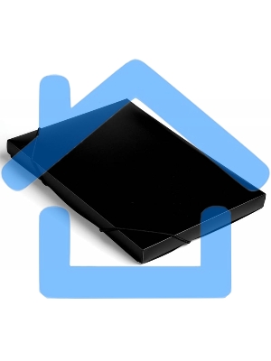 Папка-короб на резинке Бюрократ -BA25/05BLCK, пластик, 0.5мм, корешок 25мм, A4 черный