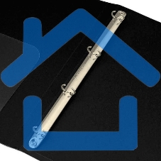 Папка на 4-х кольцах Бюрократ -0818/4RBLCK A4, пластик, 0.7мм корешок 18мм, внутренний и торцевой карман, черный