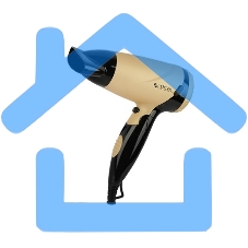 Фен Centek CT-2209 BLG черный/золотой перламутр 1600Вт, складная ручка, концентратор