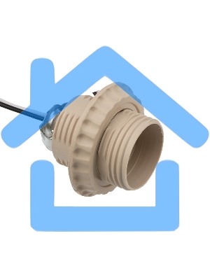 Патрон E27 с проводом 20 см белый Rexant