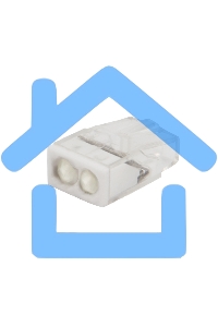 Экспресс-клемма с пастой Rexant СМК 2273-242, 2-проводная 0.5-2.5 мм², прозрачная, блистер (20 шт./уп.)