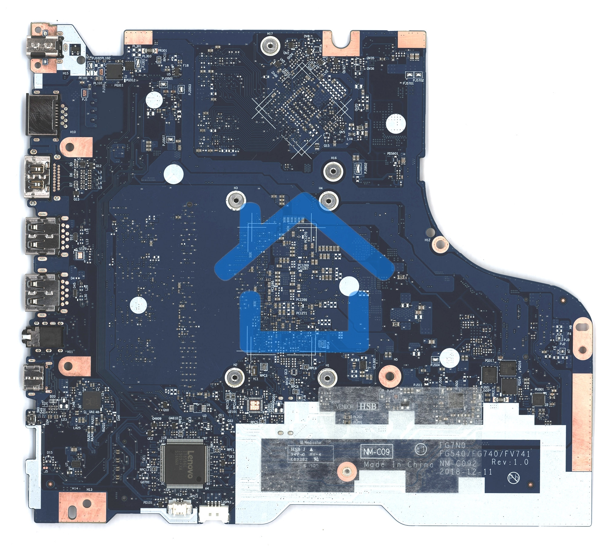 Материнская плата для Lenovo L340-15IWL L340-17IWL i3-8145U 4G GPU MX110 2G