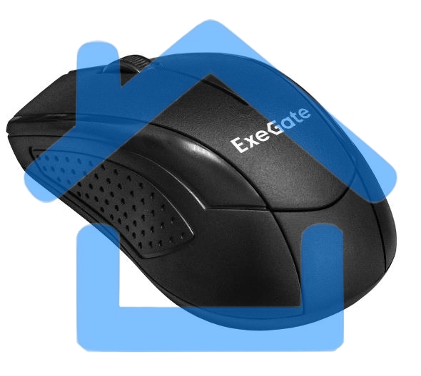 Мышь беспроводная ExeGate Professional Standard SR-9022 черный, 1200 dpi, радиоканал, USB, кнопки - 3