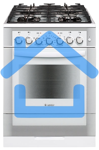 Плита комбинированная Gefest ПГЭ 6502-02 0042 белый, конфорок 4 газовых, духовка 55 л, 60 см x 85 см x 60 см