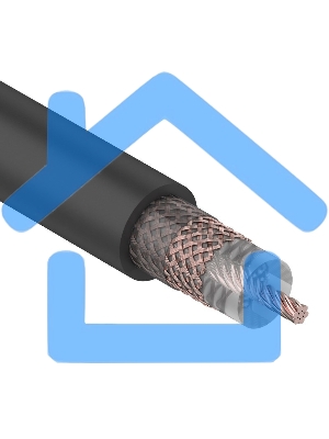 Кабель коаксиальный Rexant RG-213, 50 Ом, Cu/Cu, 96%, бухта 100 м, черный