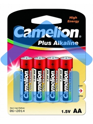 Элемент питания алкалиновый Camelion LR LR6 BL-4 (блист.4шт) 1.5 В