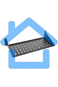 Полка перфорированная консольная 2U, глубина 300 мм, черный (МС-30-9005)