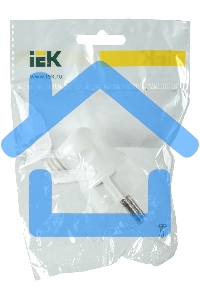 Вилка Iek EVP11-16-01-K01 ВПу11-01-Ст разборная угловая с з/к 16А белая