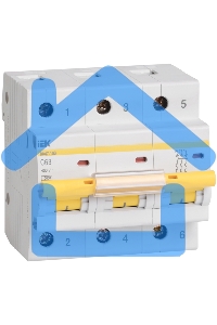 Выключатель автоматический модульный 3п C 16А 10кА ВА47-100 ИЭК MVA40-3-016-C