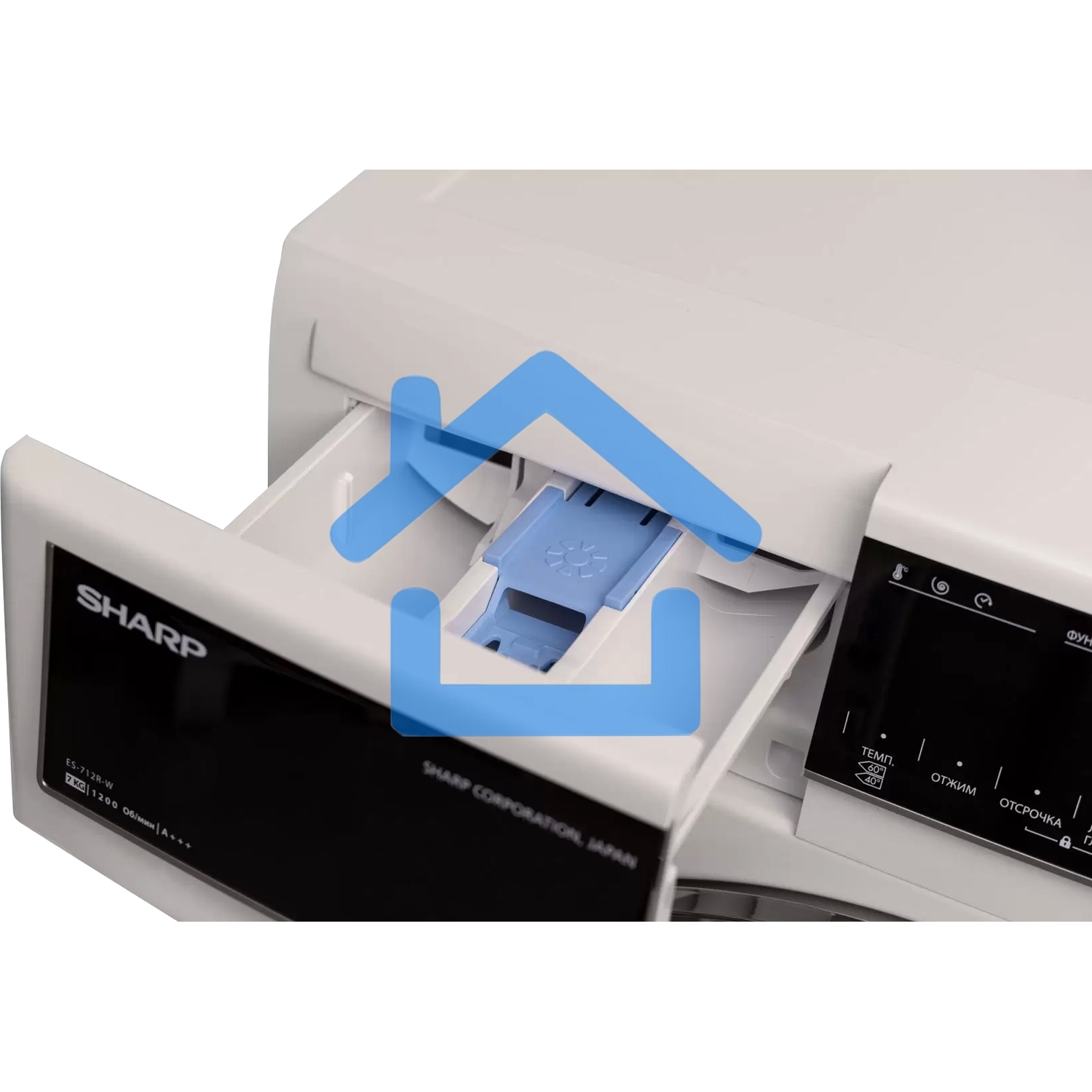 Стиральная машина Sharp ES712RW белый, загрузка фронтальная 7 кг, 1200 об/мин, класс: A+++