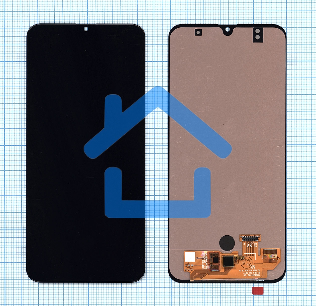 Дисплей для Samsung Galaxy A30S SM-A307F в сборе с тачскрином (OLED) черный