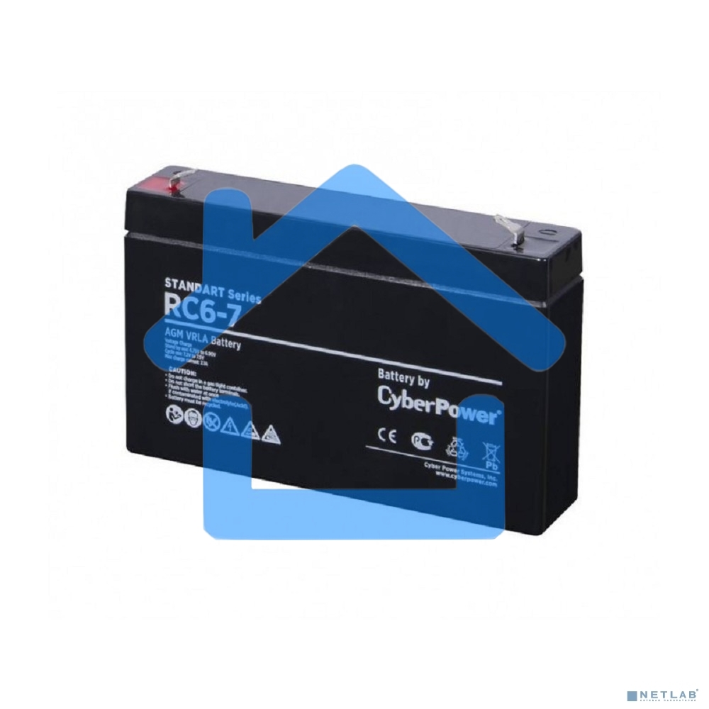 Аккумуляторная батарея SS CyberPower RC 6-7 / 6 В 7 Ач Battery CyberPower Standart series RC 6-7 / 6V 7 Ah
