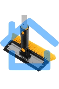 Щетка-сметка для снега со скребком Denzel, телескоп, поворотная голова, водосгон, 900-1200 мм 55308