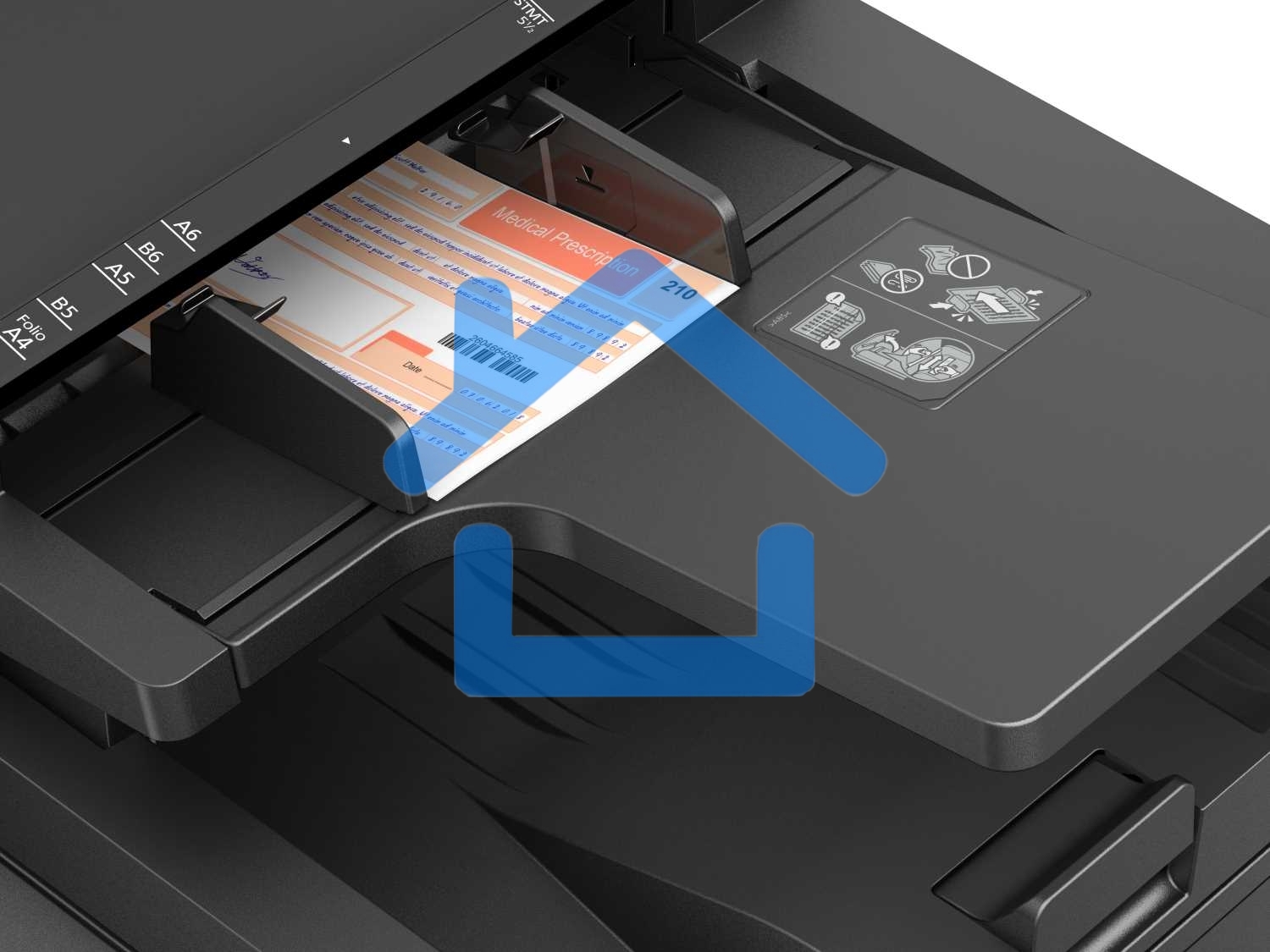 МФУ лазерное Kyocera MA5500ifx (110C0Z3NL0), A4, ч/б, печ. до 55 стр/мин., скан. до 120 стр/мин. (ч/б) 80 стр/мин. цвет, 1200 x 1200 dpi (печать) 600x600dpi (скан.), USB, RJ-45, Air Print, Mopria