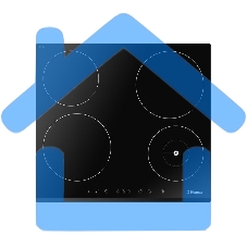 Индукционная варочная панель Hansa BHI68508, конфорок: 4 шт., стеклокерамика, независимая, черный