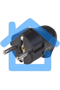 Вилка Iek EVP11-16-01-K02 ВПу11-02-Ст разборная угловая с з/к 16А черная