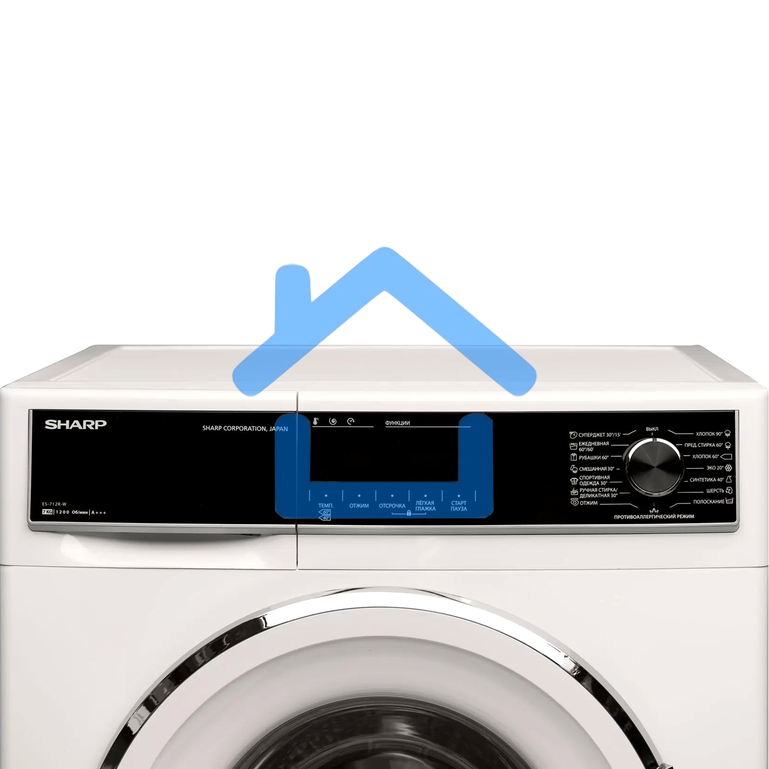Стиральная машина Sharp ES712RW белый, загрузка фронтальная 7 кг, 1200 об/мин, класс: A+++