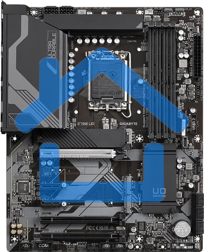 Материнская плата Gigabyte Z790 UD, LGA 1700, Intel Z790, 4xDDR5, 6xSATA, 3xM.2, 1xPCI-E 5.0 x16, 1xPCI-E 4.0 x4, 1xPCI-E 3.0 x1, 1xHDMI, 1xDP, 1x 2.5Gb LAN, 4xUSB-A 2.0, 4xUSB-A 3.2 Gen 1, 1xUSB-A 3.2 Gen 2, 1xUSB-C 3.2 Gen 2x2, 7.1, ATX