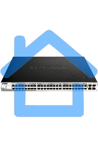 Настраиваемый коммутатор D-Link DGS-1210-52MPP/E2A PROJ WebSmart с 48 портами 10/100/1000Base-T и 4 портами 1000Base-X SFP (порты 1-48 с поддержкой PoE 802.3af/802.3at (30 Вт), PoE-бюджет 740 Вт)