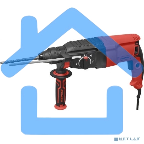 Перфоратор ПАРМА П-01-26/900ЭР 02.027.00004 900Вт,3-х реж,3,0Дж, SDS-plus,рег.об.,рев, пл.пуск,рук.Эрго+)(5ш/к)