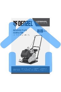 Виброплита бензиновая Denzel VC-30W 3.6 л, 1.7 л/ч, 30 кН, подошва 65х45, 108 дБ