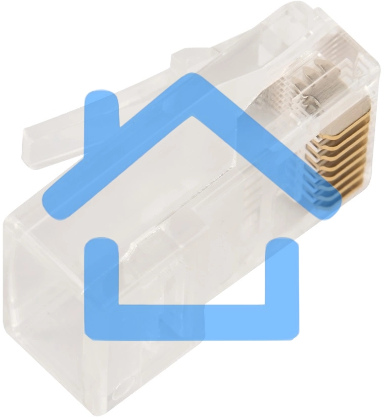 Коннектор RJ45 тип EZ, 8P8C, UTP, Cat.6, универсальный, со вставкой, покрытие 50 микрон,100 шт.