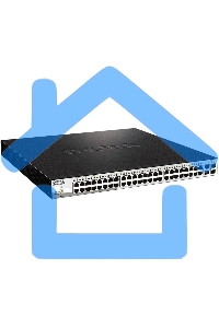 Настраиваемый коммутатор D-Link DGS-1210-52MPP/E2A PROJ WebSmart с 48 портами 10/100/1000Base-T и 4 портами 1000Base-X SFP (порты 1-48 с поддержкой PoE 802.3af/802.3at (30 Вт), PoE-бюджет 740 Вт)