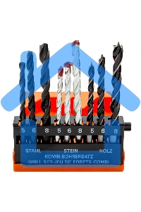 Набор сверл по бетону 5-6-8 мм, металлу 5-6-8 мм, дереву 5-6-8 мм, 9 шт. цилин. хвостовик Sparta