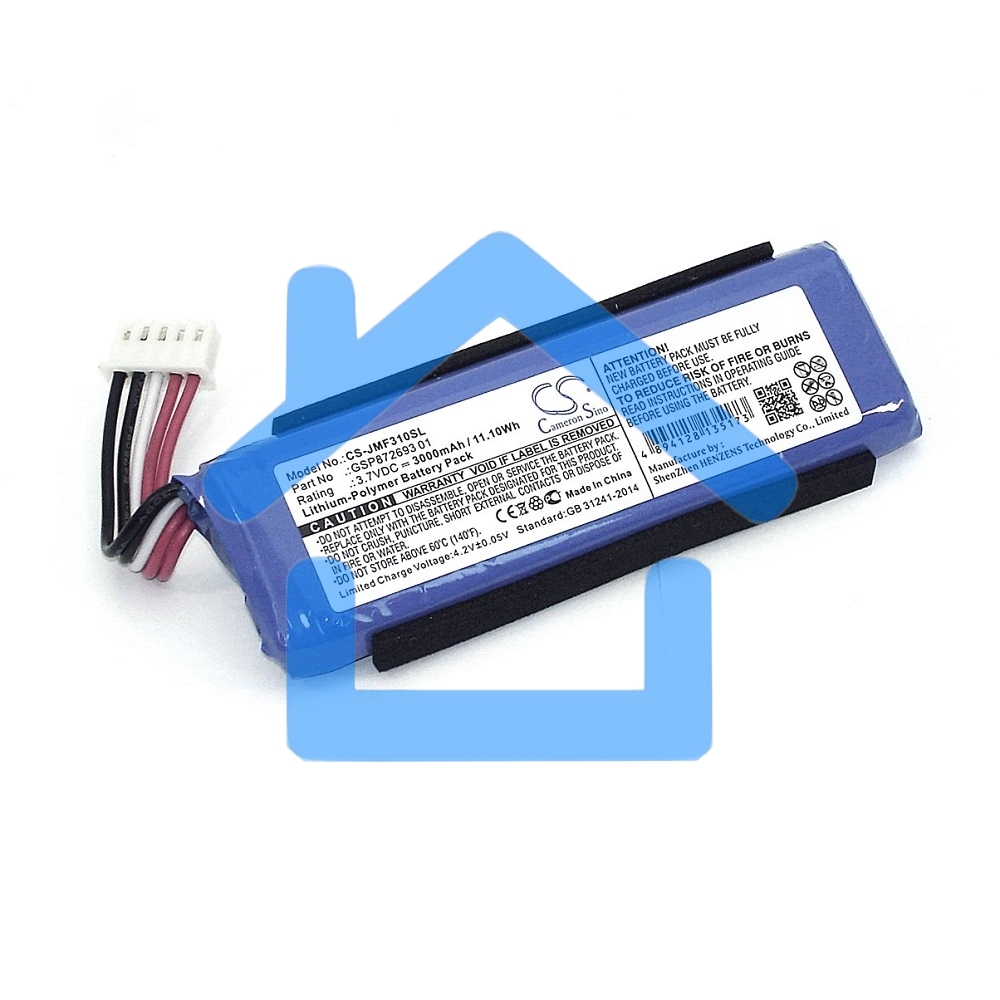 Аккумуляторная батарея CameronSino CS-JMF310SL для JBL Flip 4 3.7V 3000mAh 11.10Wh