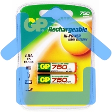 Аккумулятор GP 75AAAHC AAA NiMH 750mAh (2шт)